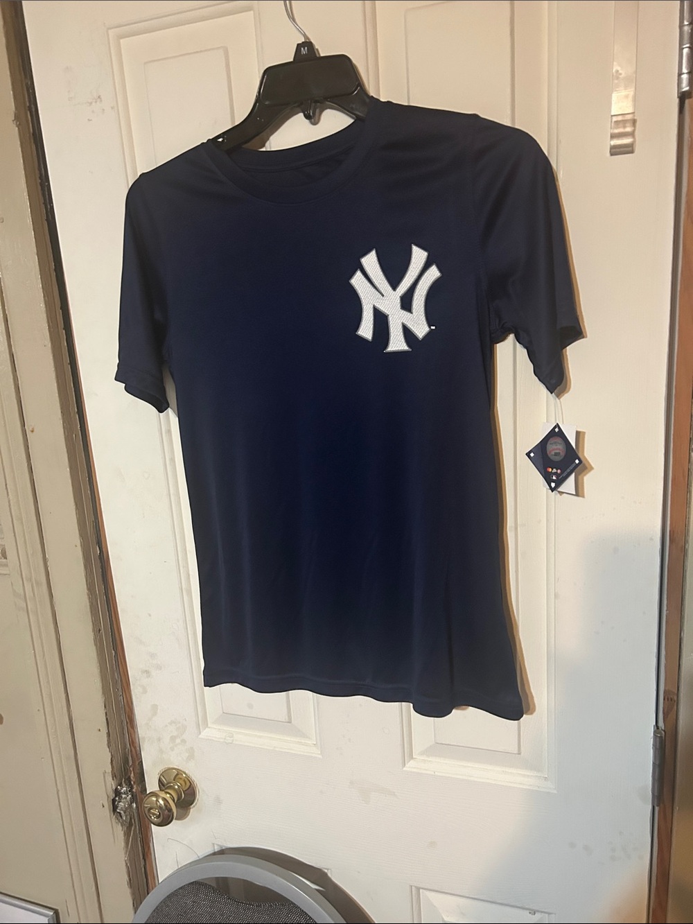 MLB New York Yankees Navy Blue Logo Jersey Top